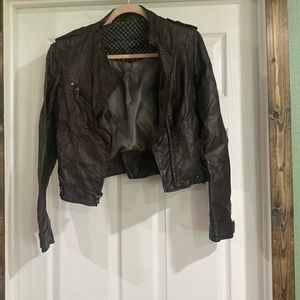 Steve Madden faux leather jacket size medium